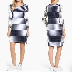 VINEYARD VINES  Blue White Striped Long Sleeve Shirt Dress Size Small 2Q2112